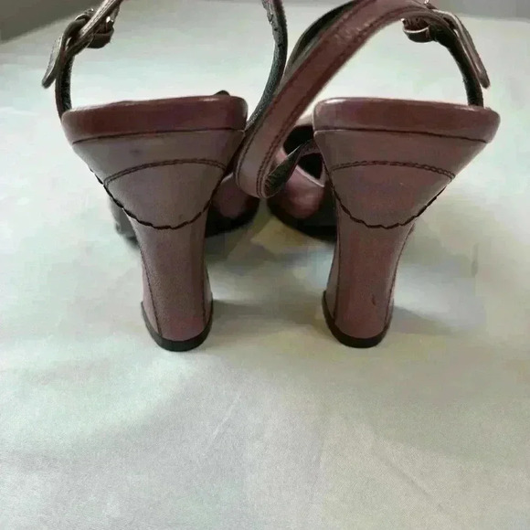 Prada 🔥🔥Capretto Fume Petalo Decorative Stitch Mary Jane Pump Chunky Flair - Picture 4 of 12